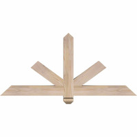 48"W x 22"H x 3 1/2"D x 3 1/2"F, 11/12 Pitch, Kennewick Smooth Timber Gable Bracket, Douglas Fir