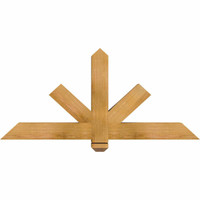 48"W x 22"H x 04"D x 4"F, 11/12 Pitch, Kennewick Rough Sawn Timber Gable Bracket, Western Red Cedar