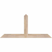 48"W x 22"H x 3 1/2"D x 3 1/2"F, 11/12 Pitch, Portland Smooth Timber Gable Bracket, Douglas Fir