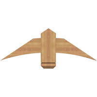 36"W x 12"H x 3 1/2"D x 5 1/2"F, 08/12 Pitch, Bellingham Smooth Timber Gable Bracket, Western Red Cedar