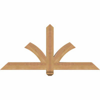 48"W x 22"H x 3 1/2"D x 3 1/2"F, 11/12 Pitch, Redmond Smooth Timber Gable Bracket, Western Red Cedar