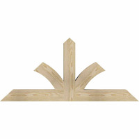 48"W x 22"H x 04"D x 4"F, 11/12 Pitch, Richland Rough Sawn Timber Gable Bracket, Douglas Fir