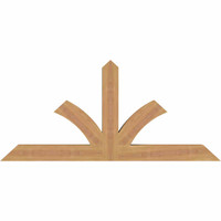 48"W x 22"H x 3 1/2"D x 3 1/2"F, 11/12 Pitch, Richland Smooth Timber Gable Bracket, Western Red Cedar