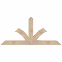 48"W x 22"H x 3 1/2"D x 3 1/2"F, 11/12 Pitch, Richland Smooth Timber Gable Bracket, Douglas Fir