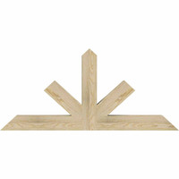 48"W x 22"H x 04"D x 4"F, 11/12 Pitch, Saratoga Rough Sawn Timber Gable Bracket, Douglas Fir