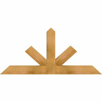 48"W x 22"H x 04"D x 4"F, 11/12 Pitch, Saratoga Rough Sawn Timber Gable Bracket, Western Red Cedar