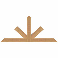 48"W x 22"H x 3 1/2"D x 3 1/2"F, 11/12 Pitch, Saratoga Smooth Timber Gable Bracket, Western Red Cedar