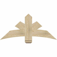48"W x 22"H x 04"D x 6"F, 11/12 Pitch, Alberta Rough Sawn Timber Gable Bracket, Douglas Fir