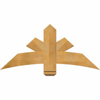 48"W x 22"H x 04"D x 6"F, 11/12 Pitch, Alberta Rough Sawn Timber Gable Bracket, Western Red Cedar