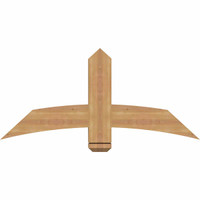 48"W x 22"H x 3 1/2"D x 5 1/2"F, 11/12 Pitch, Bellingham Smooth Timber Gable Bracket, Western Red Cedar
