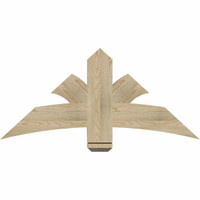 48"W x 22"H x 04"D x 6"F, 11/12 Pitch, Davenport Rough Sawn Timber Gable Bracket, Douglas Fir
