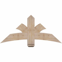 48"W x 22"H x 3 1/2"D x 5 1/2"F, 11/12 Pitch, Davenport Smooth Timber Gable Bracket, Douglas Fir