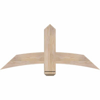 48"W x 22"H x 3 1/2"D x 5 1/2"F, 11/12 Pitch, Bellingham Smooth Timber Gable Bracket, Douglas Fir