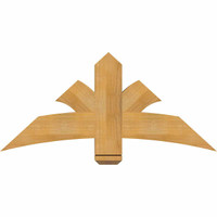 48"W x 22"H x 04"D x 6"F, 11/12 Pitch, Davenport Rough Sawn Timber Gable Bracket, Western Red Cedar