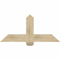 48"W x 22"H x 04"D x 6"F, 11/12 Pitch, Eugene Rough Sawn Timber Gable Bracket, Douglas Fir