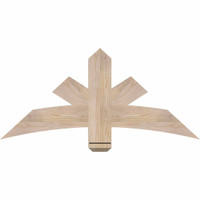 48"W x 22"H x 3 1/2"D x 5 1/2"F, 11/12 Pitch, Alberta Smooth Timber Gable Bracket, Douglas Fir