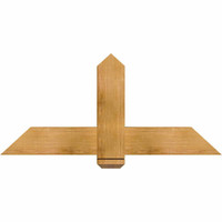 48"W x 22"H x 04"D x 6"F, 11/12 Pitch, Eugene Rough Sawn Timber Gable Bracket, Western Red Cedar