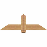 48"W x 16"H x 5 1/2"D x 5 1/2"F, 08/12 Pitch, Eugene Smooth Timber Gable Bracket, Western Red Cedar