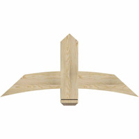 48"W x 22"H x 04"D x 6"F, 11/12 Pitch, Bellingham Rough Sawn Timber Gable Bracket, Douglas Fir