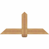 48"W x 22"H x 3 1/2"D x 5 1/2"F, 11/12 Pitch, Eugene Smooth Timber Gable Bracket, Western Red Cedar