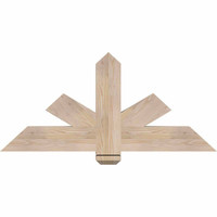 48"W x 22"H x 3 1/2"D x 5 1/2"F, 11/12 Pitch, Kennewick Smooth Timber Gable Bracket, Douglas Fir