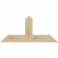 48"W x 22"H x 04"D x 6"F, 11/12 Pitch, Portland Rough Sawn Timber Gable Bracket, Douglas Fir