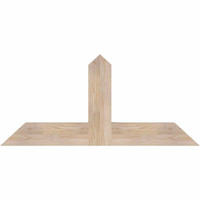 48"W x 22"H x 3 1/2"D x 5 1/2"F, 11/12 Pitch, Portland Smooth Timber Gable Bracket, Douglas Fir