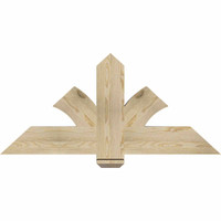 48"W x 22"H x 04"D x 6"F, 11/12 Pitch, Redmond Rough Sawn Timber Gable Bracket, Douglas Fir
