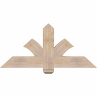 48"W x 22"H x 3 1/2"D x 5 1/2"F, 11/12 Pitch, Redmond Smooth Timber Gable Bracket, Douglas Fir