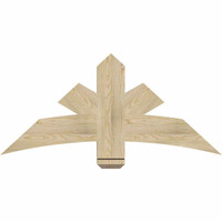 48"W x 22"H x 06"D x 6"F, 11/12 Pitch, Alberta Rough Sawn Timber Gable Bracket, Douglas Fir