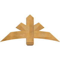 48"W x 22"H x 06"D x 6"F, 11/12 Pitch, Alberta Rough Sawn Timber Gable Bracket, Western Red Cedar