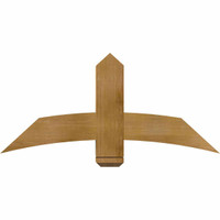 48"W x 22"H x 06"D x 6"F, 11/12 Pitch, Bellingham Rough Sawn Timber Gable Bracket, Western Red Cedar