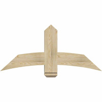48"W x 22"H x 06"D x 6"F, 11/12 Pitch, Bellingham Rough Sawn Timber Gable Bracket, Douglas Fir