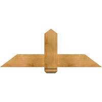 48"W x 18"H x 06"D x 6"F, 09/12 Pitch, Eugene Rough Sawn Timber Gable Bracket, Western Red Cedar