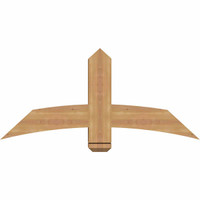 48"W x 22"H x 5 1/2"D x 5 1/2"F, 11/12 Pitch, Bellingham Smooth Timber Gable Bracket, Western Red Cedar