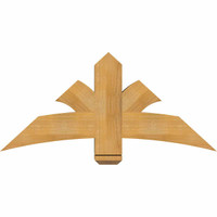 48"W x 22"H x 06"D x 6"F, 11/12 Pitch, Davenport Rough Sawn Timber Gable Bracket, Western Red Cedar