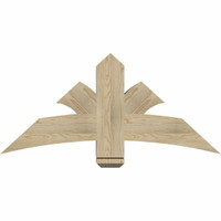 48"W x 22"H x 06"D x 6"F, 11/12 Pitch, Davenport Rough Sawn Timber Gable Bracket, Douglas Fir