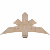 48"W x 22"H x 5 1/2"D x 5 1/2"F, 11/12 Pitch, Davenport Smooth Timber Gable Bracket, Douglas Fir
