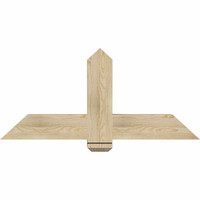 48"W x 22"H x 06"D x 6"F, 11/12 Pitch, Eugene Rough Sawn Timber Gable Bracket, Douglas Fir