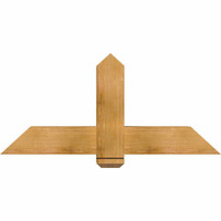 48"W x 22"H x 06"D x 6"F, 11/12 Pitch, Eugene Rough Sawn Timber Gable Bracket, Western Red Cedar