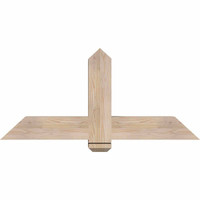 48"W x 22"H x 5 1/2"D x 5 1/2"F, 11/12 Pitch, Eugene Smooth Timber Gable Bracket, Douglas Fir