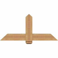 48"W x 22"H x 5 1/2"D x 5 1/2"F, 11/12 Pitch, Eugene Smooth Timber Gable Bracket, Western Red Cedar