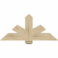48"W x 22"H x 06"D x 6"F, 11/12 Pitch, Kennewick Rough Sawn Timber Gable Bracket, Douglas Fir