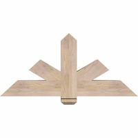 48"W x 22"H x 5 1/2"D x 5 1/2"F, 11/12 Pitch, Kennewick Smooth Timber Gable Bracket, Douglas Fir