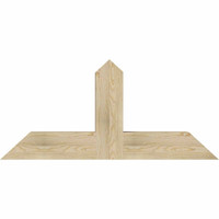 48"W x 22"H x 06"D x 6"F, 11/12 Pitch, Portland Rough Sawn Timber Gable Bracket, Douglas Fir