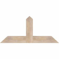 48"W x 22"H x 5 1/2"D x 5 1/2"F, 11/12 Pitch, Portland Smooth Timber Gable Bracket, Douglas Fir