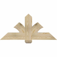 48"W x 22"H x 06"D x 6"F, 11/12 Pitch, Redmond Rough Sawn Timber Gable Bracket, Douglas Fir