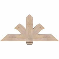 48"W x 22"H x 5 1/2"D x 5 1/2"F, 11/12 Pitch, Redmond Smooth Timber Gable Bracket, Douglas Fir