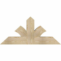 48"W x 22"H x 06"D x 6"F, 11/12 Pitch, Richland Rough Sawn Timber Gable Bracket, Douglas Fir