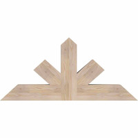 48"W x 22"H x 5 1/2"D x 5 1/2"F, 11/12 Pitch, Saratoga Smooth Timber Gable Bracket, Douglas Fir